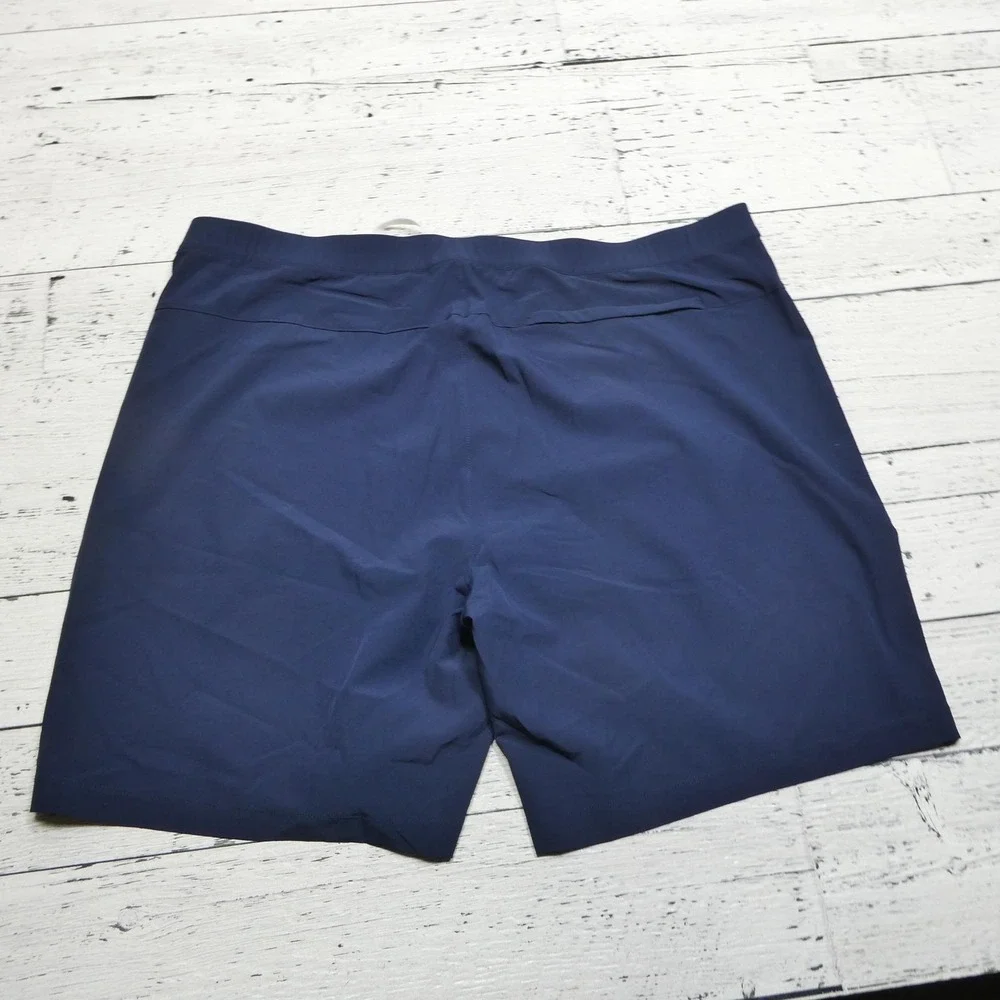 Rhone Swim Shorts Mens 2XL Blue‎ Orange Colorblock Barrier Lined Quick Dry